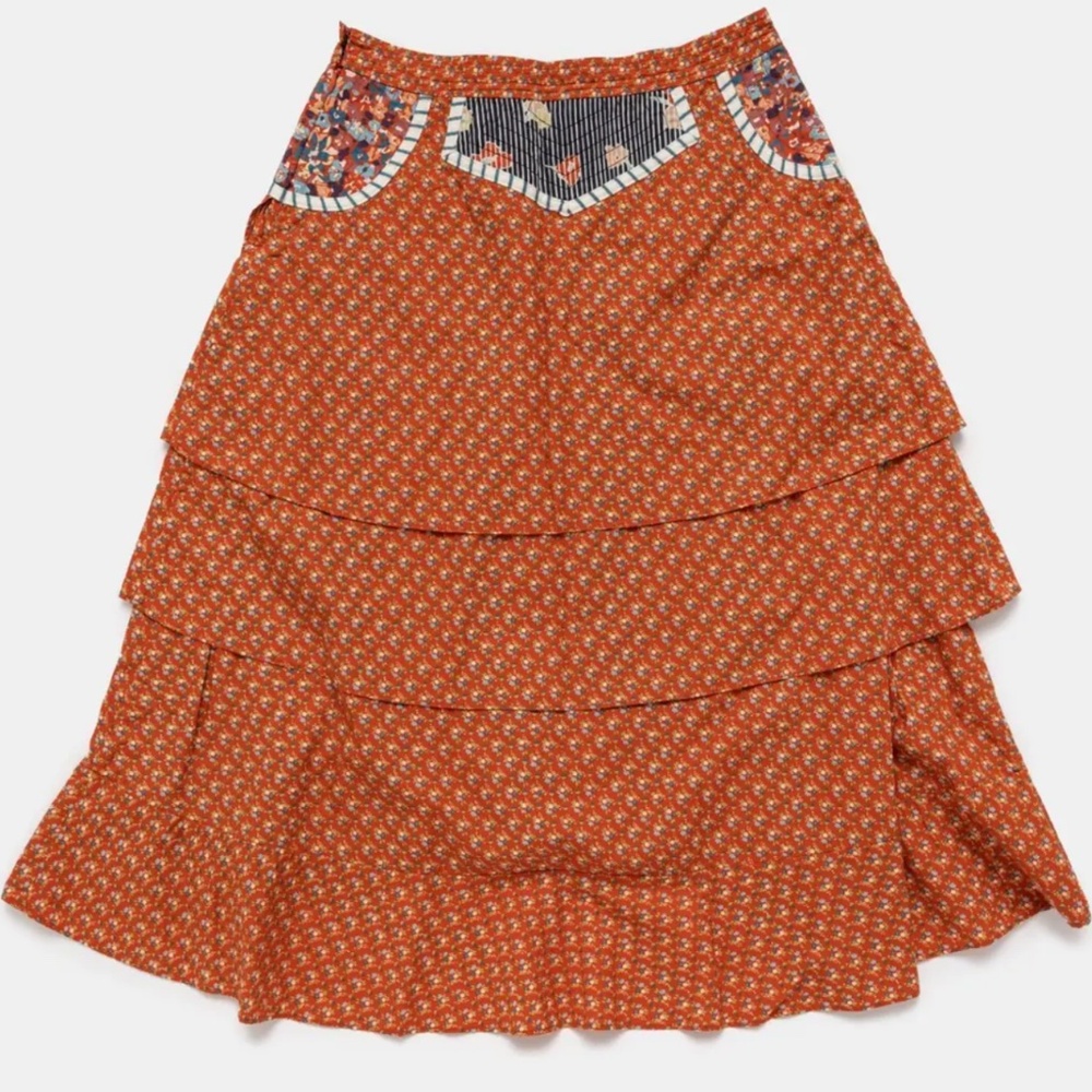 Marc Jacobs vintage patchwork orange/red skirt, size 4 - Picture 2 of 3